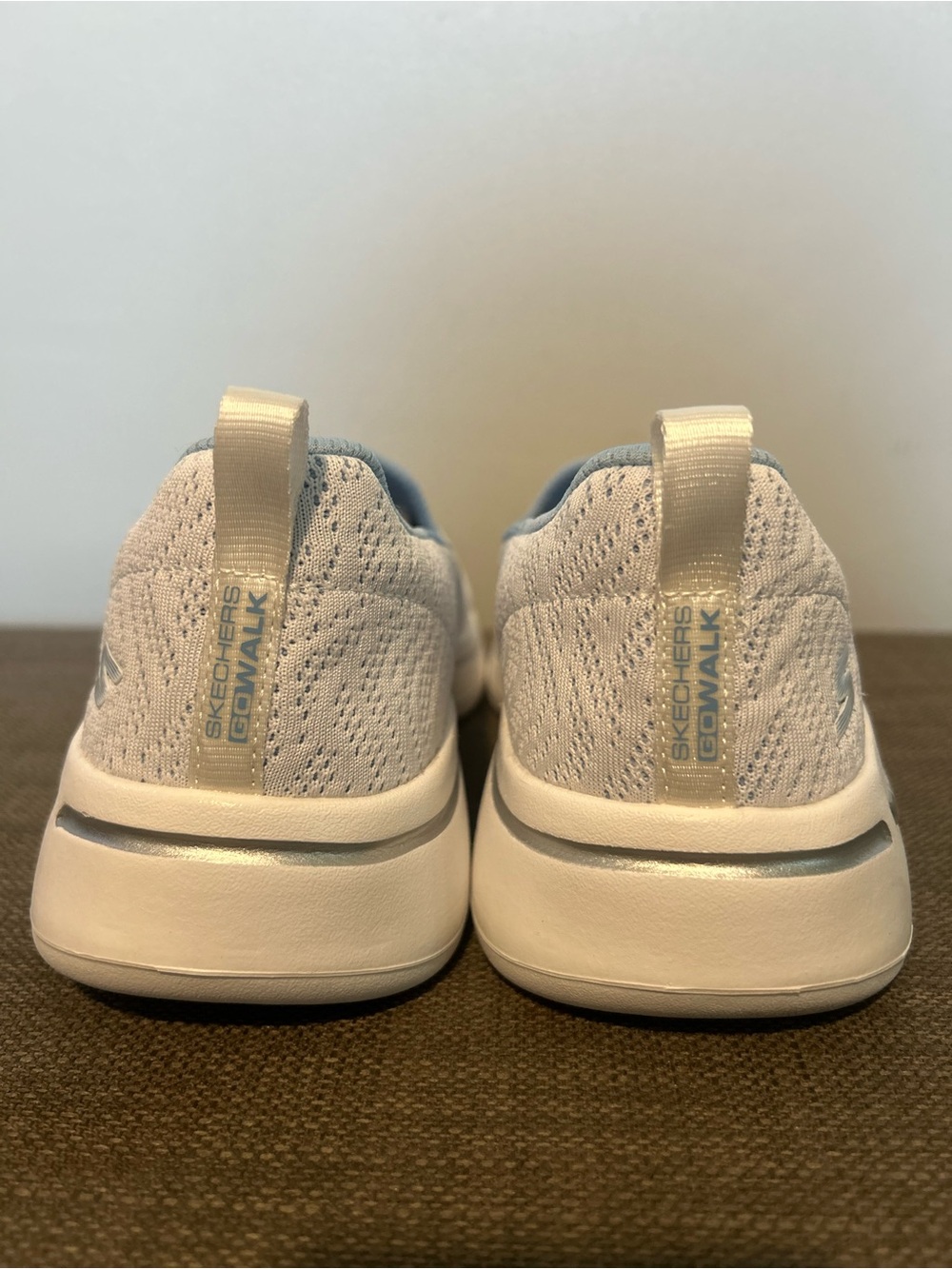 Skechers Wave-Textured Slip-On Sneakers in Light Blue - Picture 5 of 8